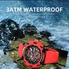 MEGIR Watches for Men Silicone Strap Quartz Chronograph Waterproof Luxury Military Sport Wristwatch Auto Date Reloj Hombre 2208