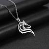 Viking Ancient Fenrir Wolf Necklace Stainless Steel Wolves Animal Pendant Neck Chain Men Women Amulet Tribal Jewelry Gift