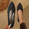 Fashion 2025 New Women Flats Pointed Toe Shoes Casual Breathable Women Ballet Sneakers Women Knitted Slip On Loafers Zapatos De Mujer