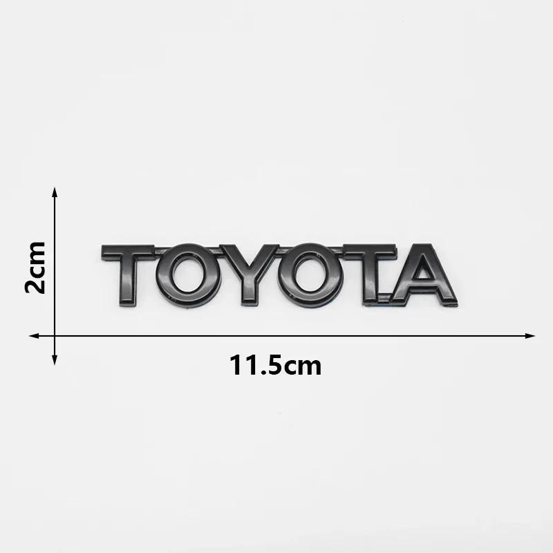 3D ABS Glossy Black Silver Letters Trunk Emblem Stickers Car Accessories Modified For Toyota camry chr corolla rav4 Car Sticker
