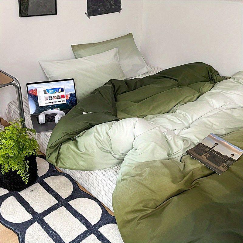 Leopardtrykk Vintage Vasket Bomull Laken Dynetrekk Firesett Student Enkelt Hybel Tredelt Sengetøysett