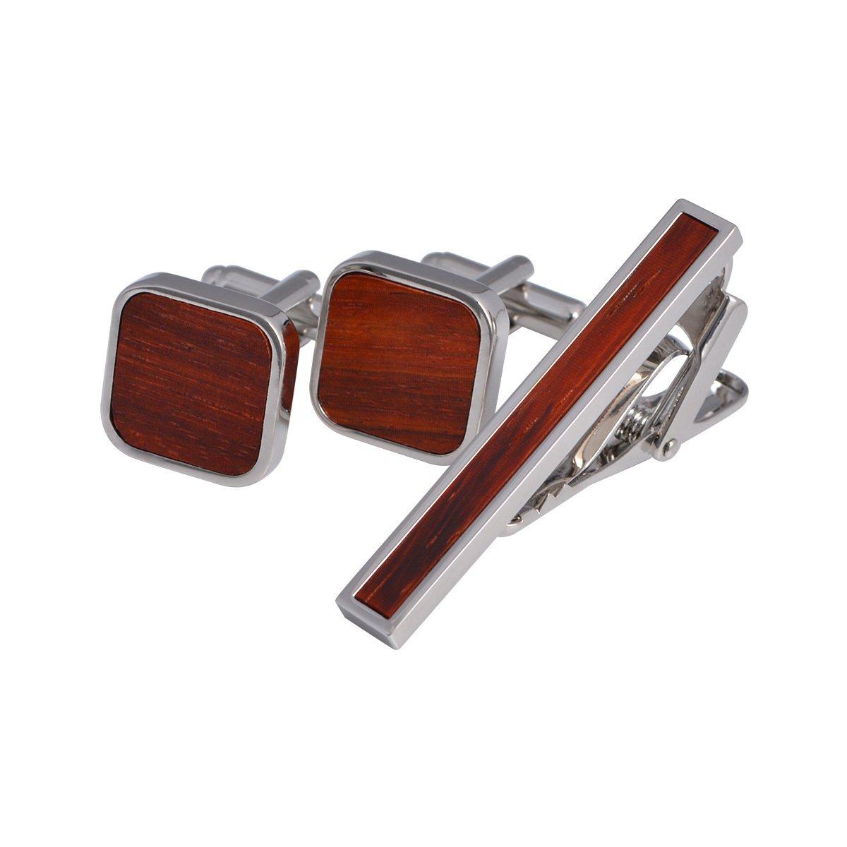 

Запонка для галстука Rockyu, деревянный галстук, квадратный деревянный галстук в стиле аллигатора, набор модных аксессуаров в европейском стиле на День занятости, свадебный, стильный, булавка,