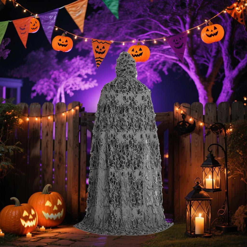Halloween Cloak with Hood Carnival Costume Hooded Robe for Fancy Dress Role Play