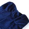 Party Velvet Blue Pleated Dress Urban Backless Tube Corsetry-inspired Female Dress 2025 Elegant Lady High Streetwear New