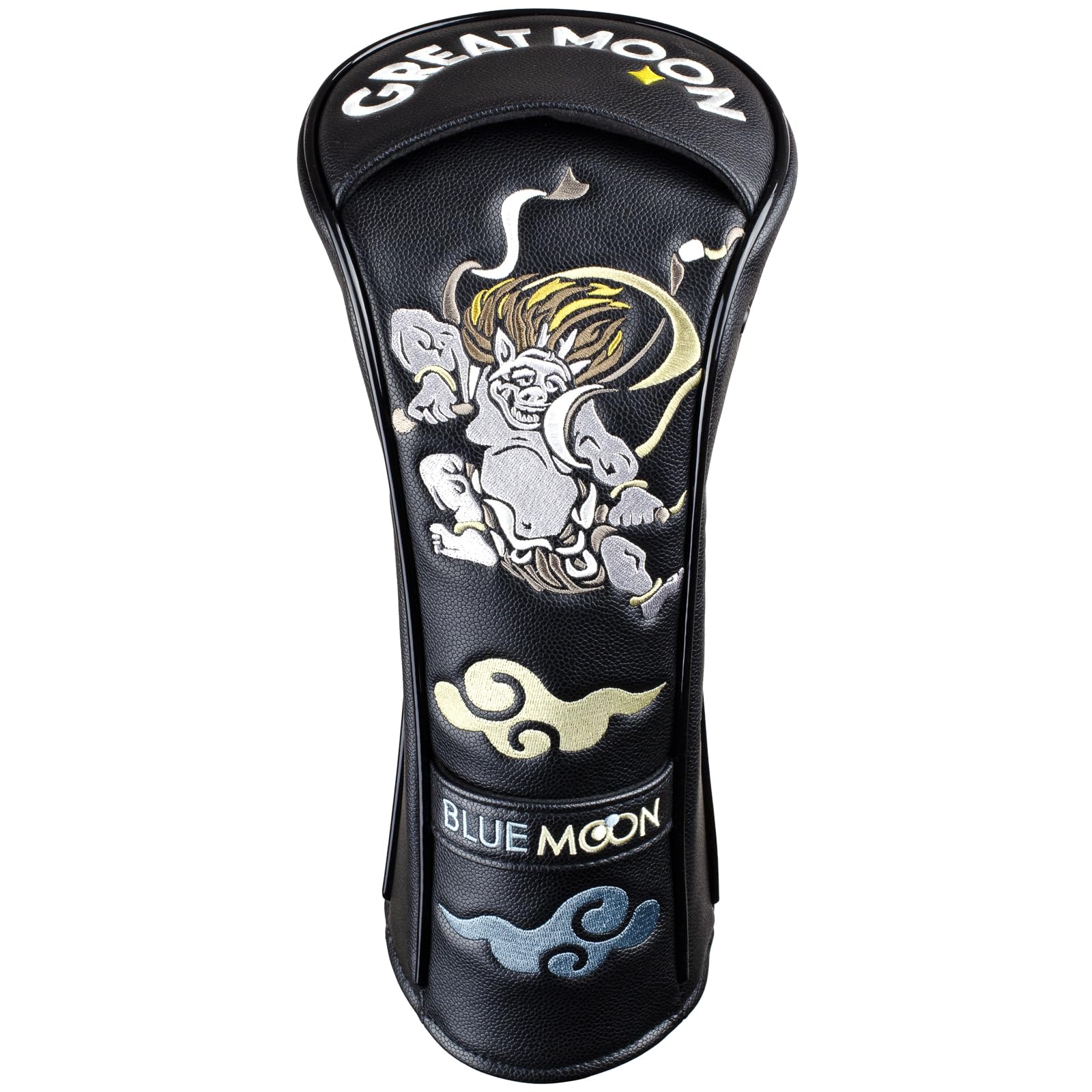 

Blue Moon Driver/DW 5 Series Headcover [Fujin Raijin] Golf Club Cover 2025 Model (Black)