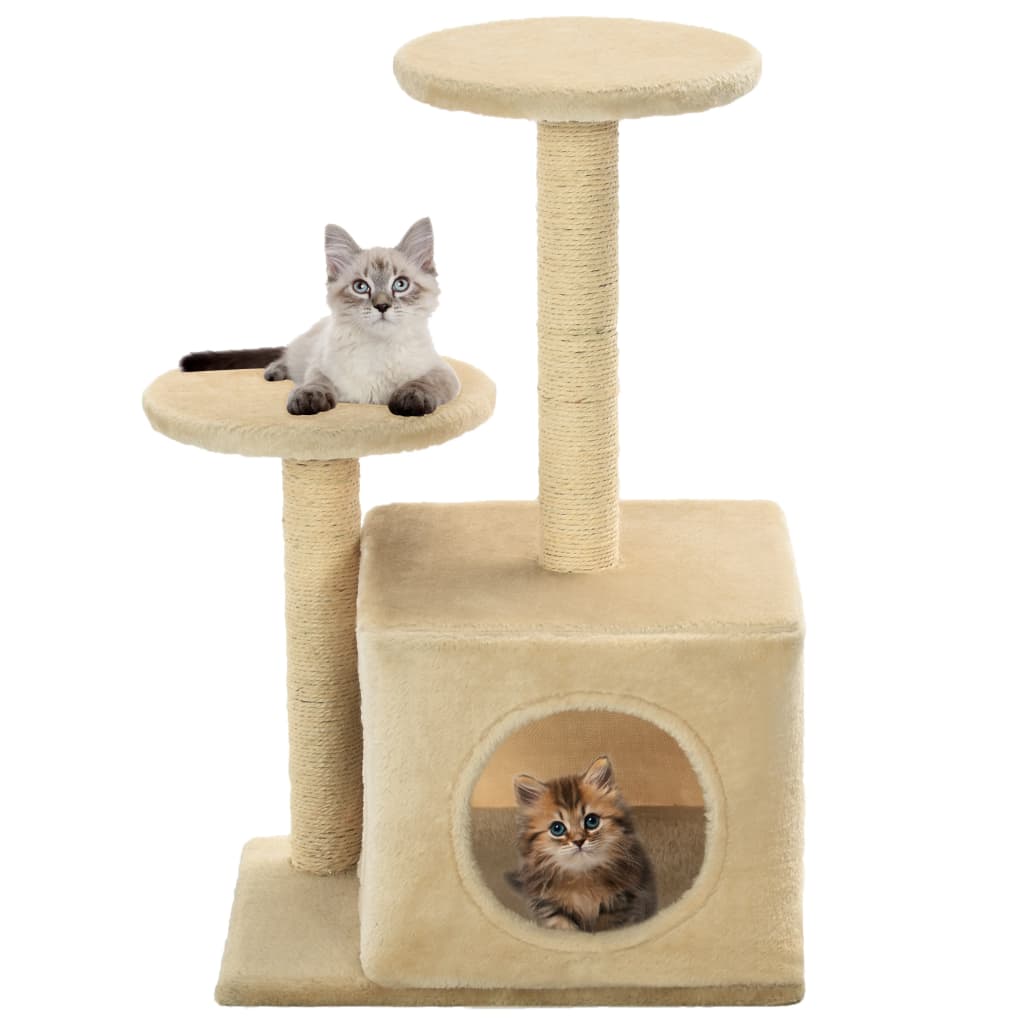 Cat Scratching Post with Sisal 60 Cm Beige