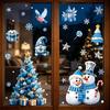 Christmas Window Clings 2 Sheets No Residue Removable Static Decals for Winter Holiday Shopping Mall Window Decor