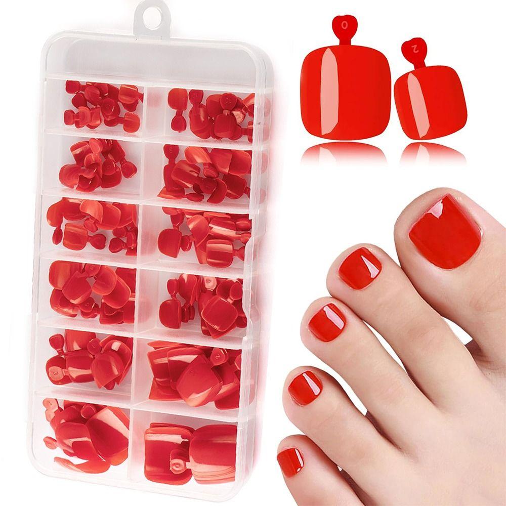 120pcs Artificial Fake Toe Nails Acrylic Toe Nail Tips New False Toenail Tip  Women