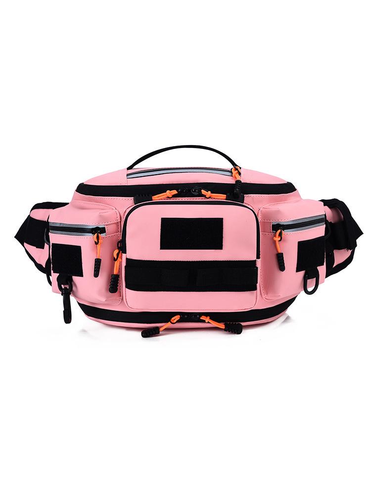 Men's Multifunctional Outdoor Cycling & Fishing Waist Bag - Expandable Crossbody Lure & Rod Storage Bag