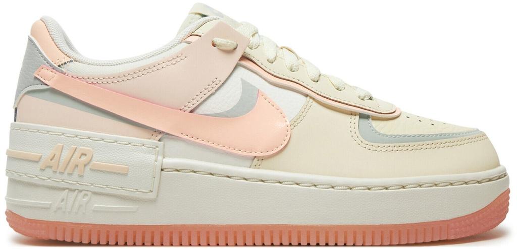 Кроссовки Nike Air Force 1 Shadow Women кокосовое молоко/светлое серебро/парус/малиновый оттенок