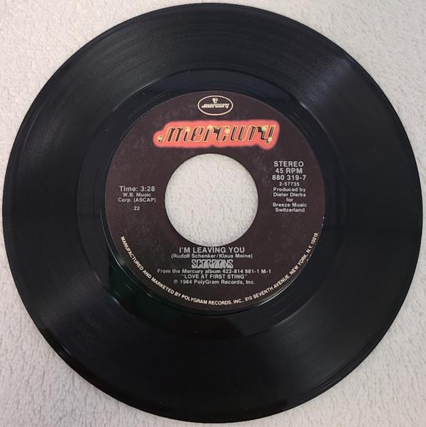 

7inch Record SCORPIONS Im Leaving You Loving You Sunday 8803197 Mercury 1984 US Rock Used
