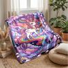 Fantasy Rainbow Unicorn Theme Blanket Lightweight Warm Flannel Blanket Decorative Throw Blanket for Home Decoration