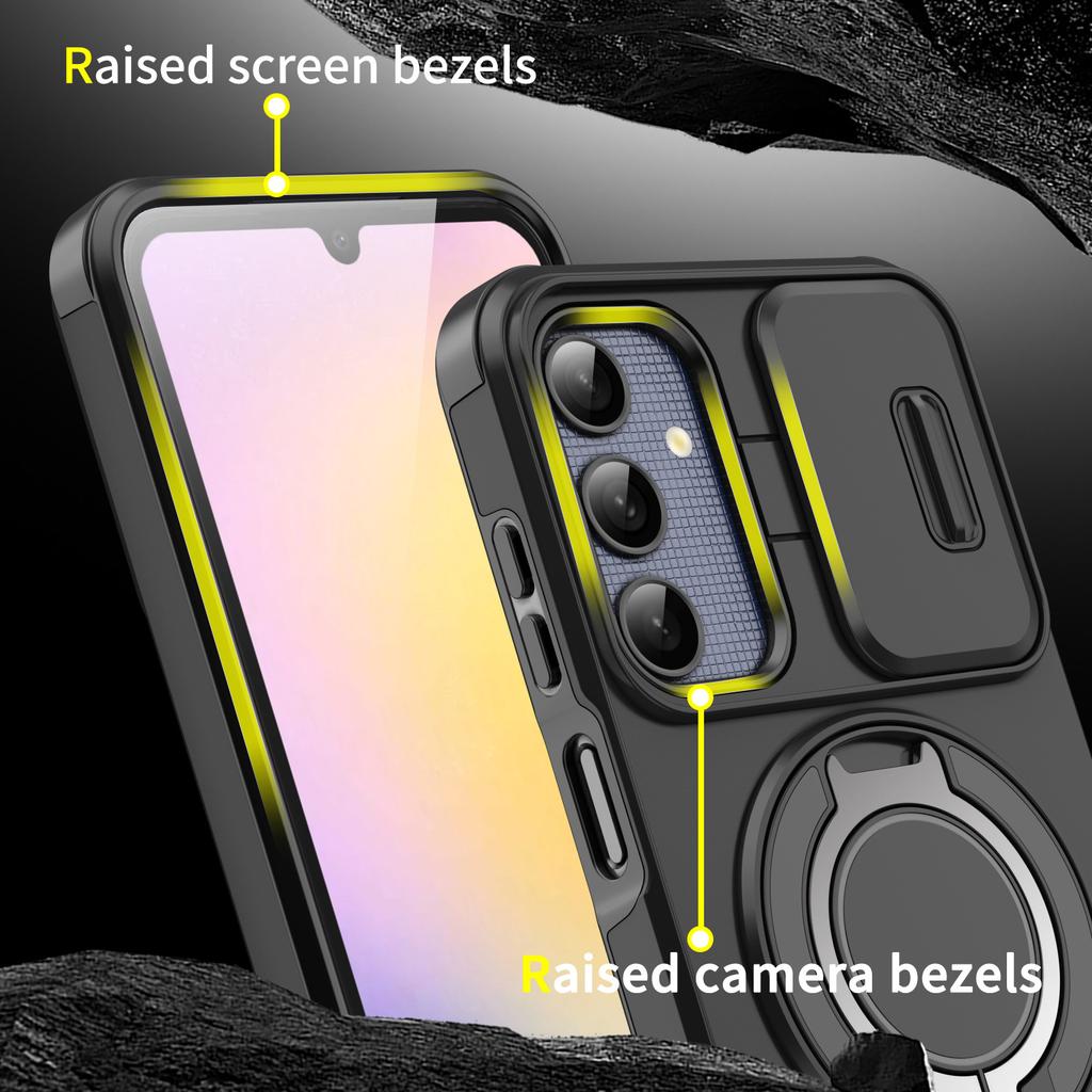 Applicable To Samsung S26ultra Collar Window A25 Mobile Phone Case A36 Rotating Bracket S24FE Protective Case