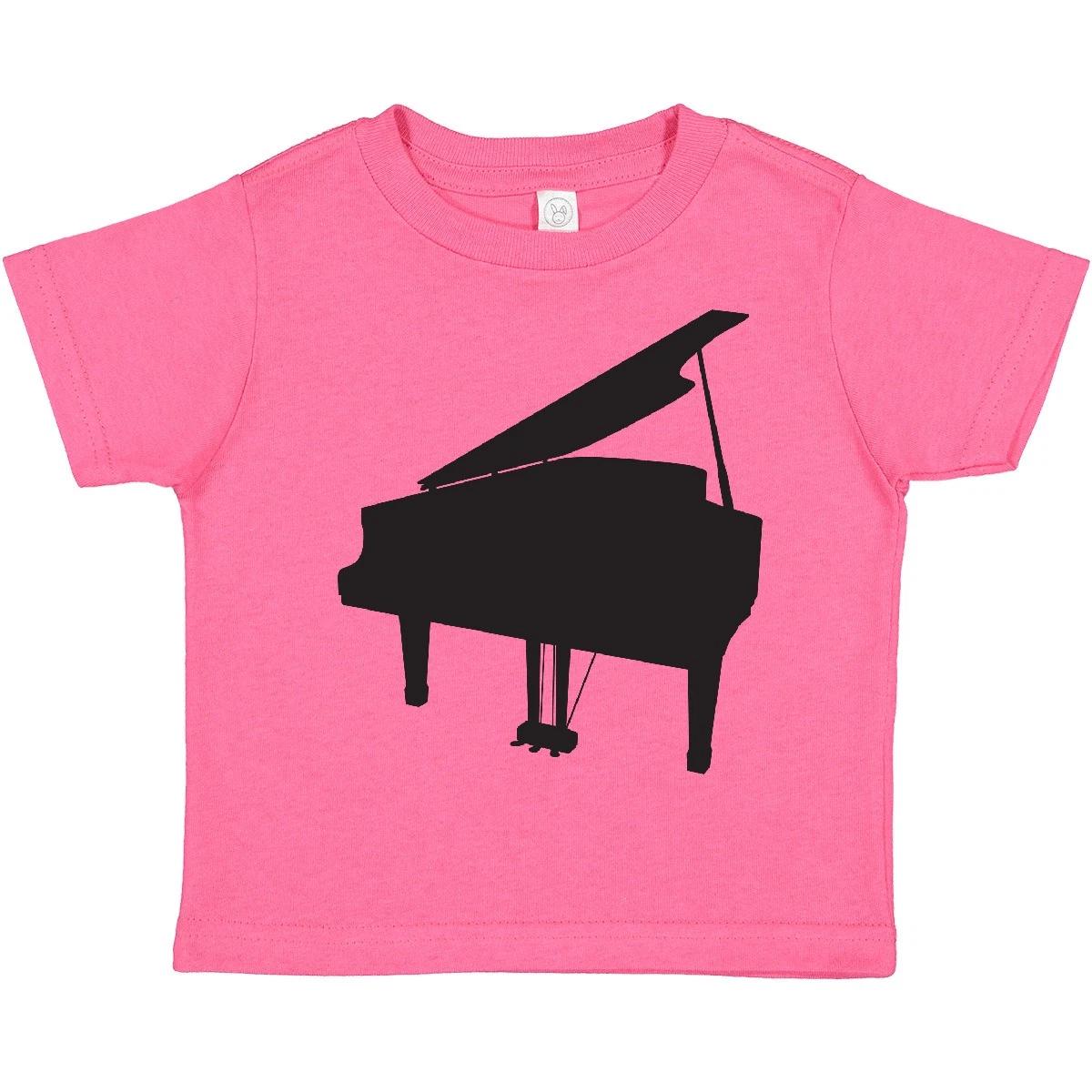 Inktastic Piano Silhouette Toddler T-Shirt Music Musical Instrut Pianist Gift 100