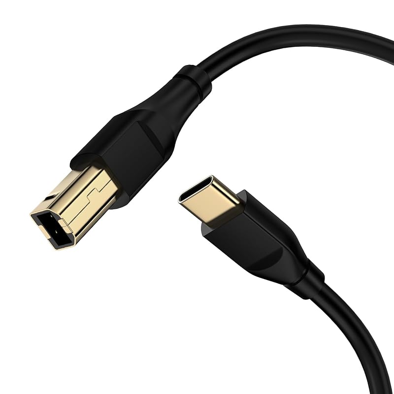 

ANNIBER USB Type C printer cable USB cable Type-C to B cable High durability 1.8M scanner cable stable Easy to connect Smartphone Applicable to audio