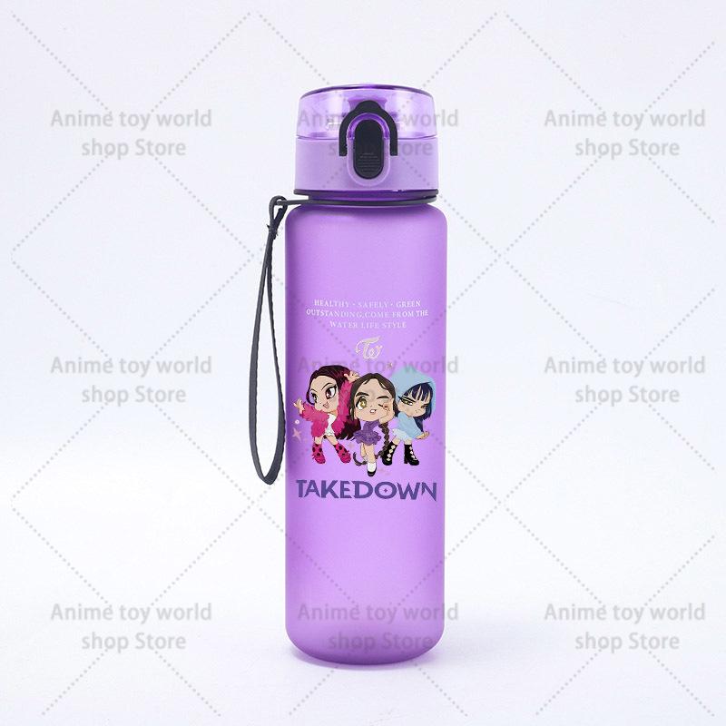 KPop Demons Hunters Large Capacity Sports Water Bottle Motivational Leak Proof Portable Reusable Cups Outdoor Travel Gym Jugs Kid Friendly