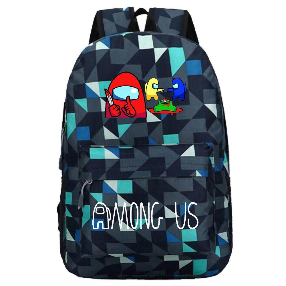 Stylish Among Us Backpack With Starry Background Perfect For Boys And Girls