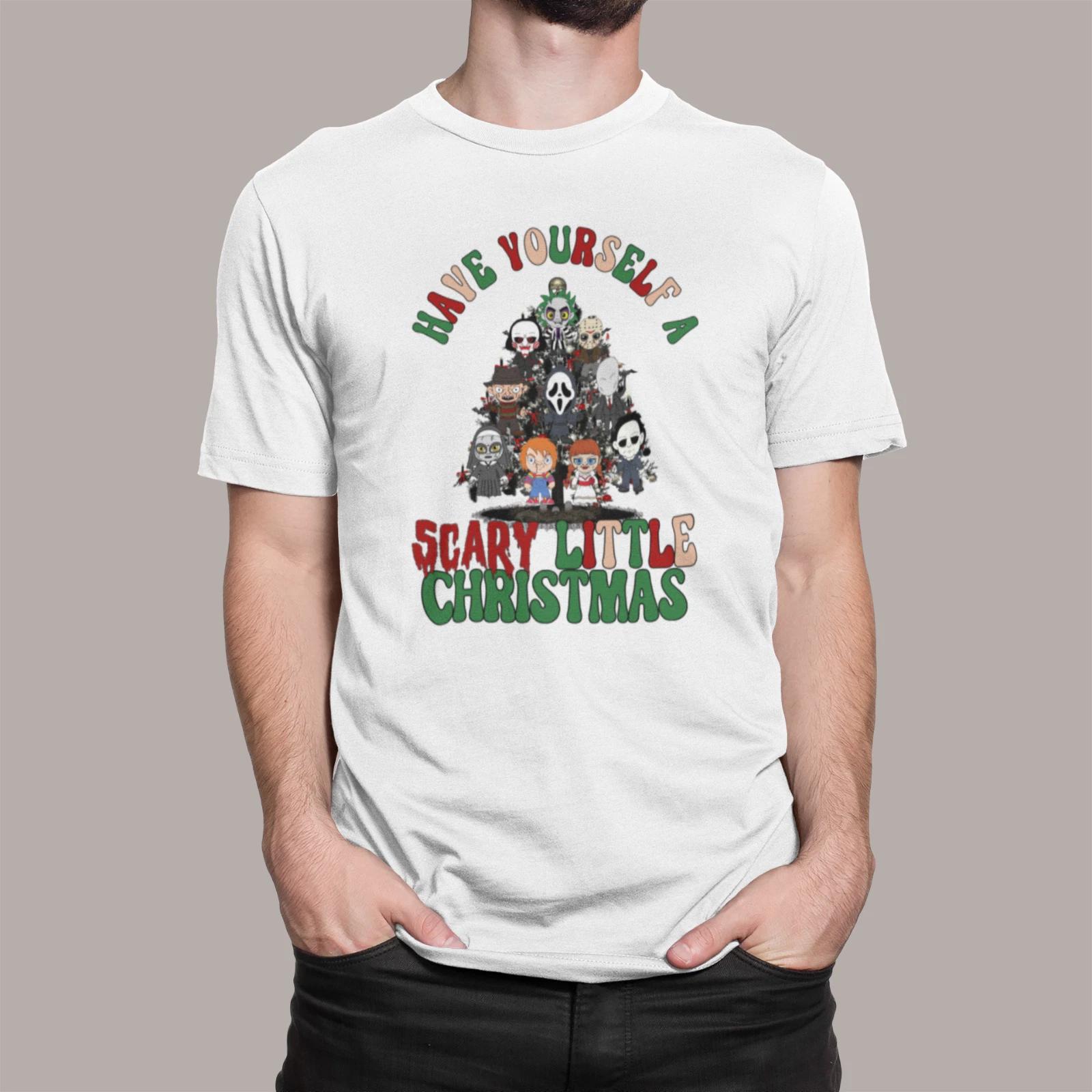 HAVE YOURSELF A SCARY LITTLE CHRISTMAS T-shirt HORROR CHARACTERS XMAS GIFT FUNNY XXL