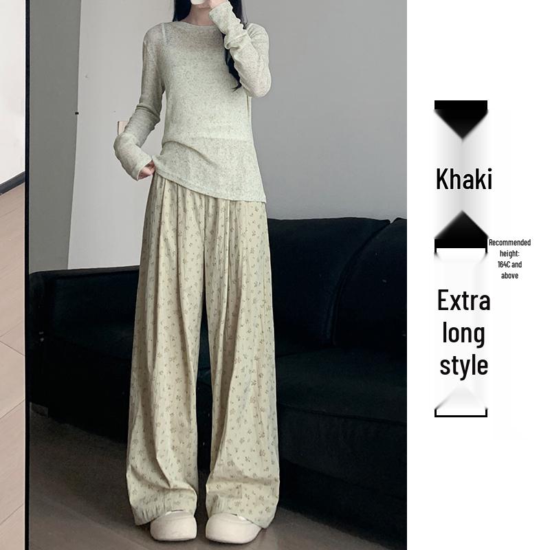 Women's Floral Yamamoto High-Waist Loose White Pants, Autumn 2025 Collection - Relaxed Narrow & Wide Leg.