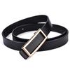 Women'S Leather Smooth Buckle Belt Cowhide Belt Personalized Rectangle Casual Pants Belt