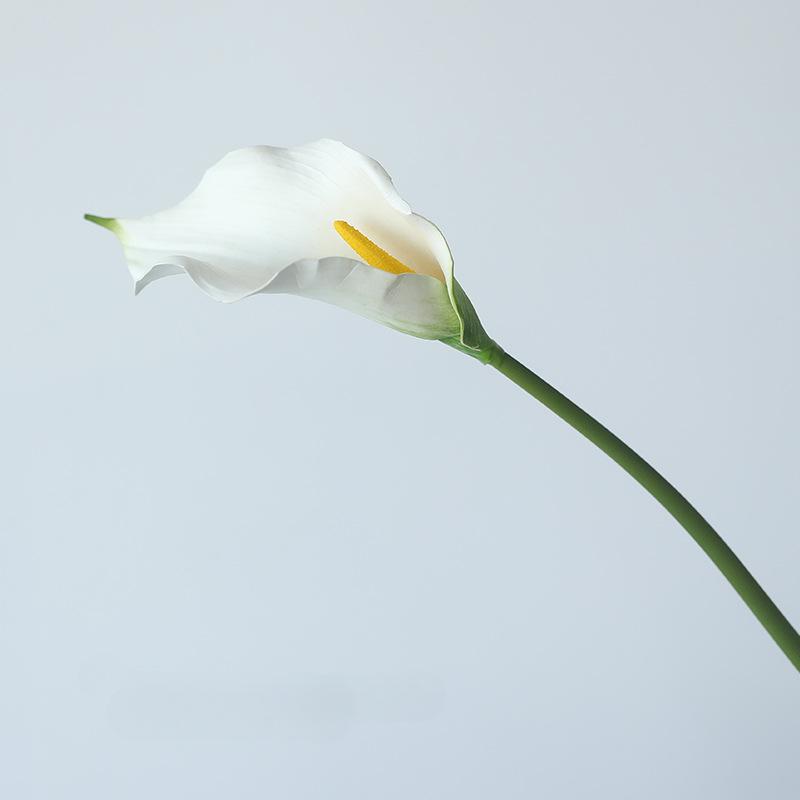 

4pcs Simulation Flower EVA Long Pole Large Callas Lilies Wedding Decoration Really Touch Artificial Flowers Pink Calla Lily белый