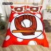 3D Print Basebal Soft Duvet Cover Set Sports Theme Beding Set King Basebal Gaming Geometry Stripe Comfortable Quilt Cover for Boy Girl