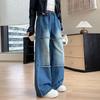 Plus Size Vintage High Waist Casual Loose Women Spring Summer Autumn Jeans Denim Wide Leg Pants