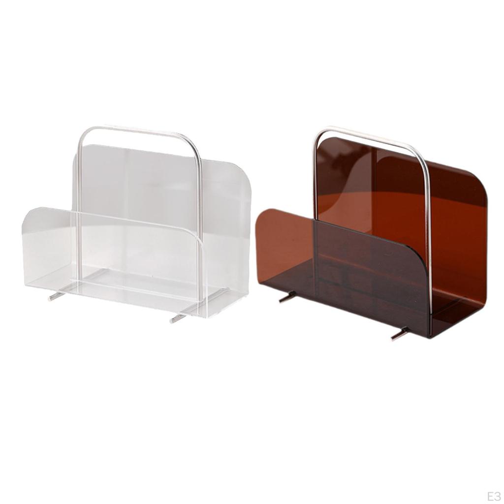 Zeitschriftenhalter aus transparentem Acryl für die Organisation zu Hause und im Büro