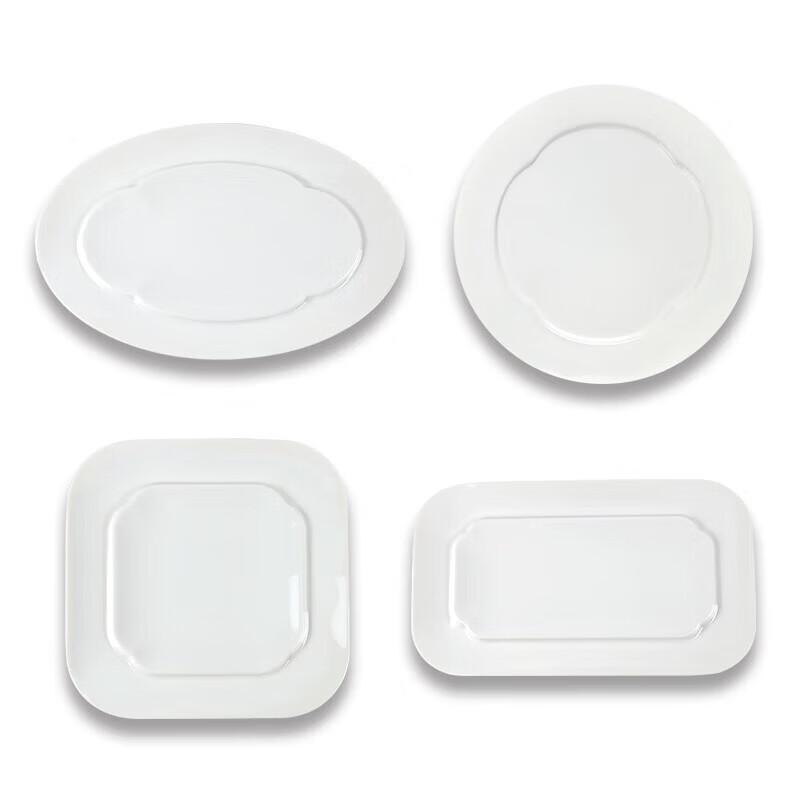 Wuhe Ruyi Linglong 11-inch White Square Melamine Plate