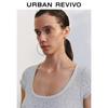 UR Women's Floral Print Slim Fit Short Sleeve T-Shirt
