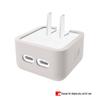 Foldable 40W PD Dual USB-C Power Adapter with Silicone for Apple Devices
