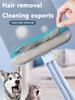 Multifunctional Pet Hair Remover Brush Long Handle Window Cleaning Brush Pet Fur Cleaning Tool Manual Cat Dog Hair Remover Brush