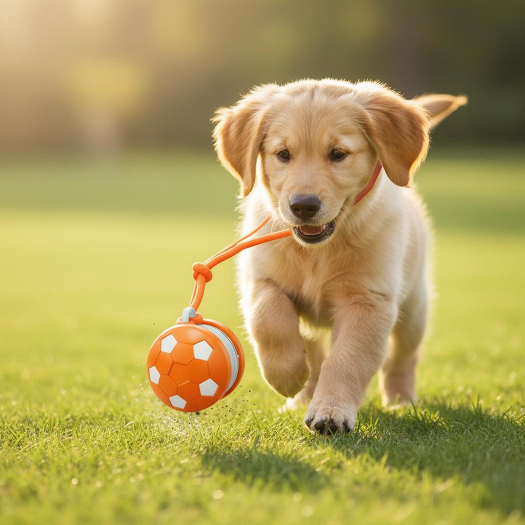 Dog Toy Ball With String , Bouncing Jump Ball, Interactive Pet Play Toy For Boredom & Exercise
