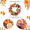 1 Pcs Fall Wreath Vibrant 18'' Fall Wreath With Pumpkins & Flowers - Perfect For Thanksgiving Artificial Flowers Decorations
