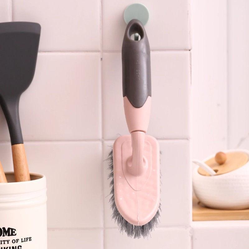 1pc Hard Bristle , Multi-functional Cleaning Brush, Floor Brush, Long Handle Shoe Brush, Toilet Brush, Cleaning Gadget