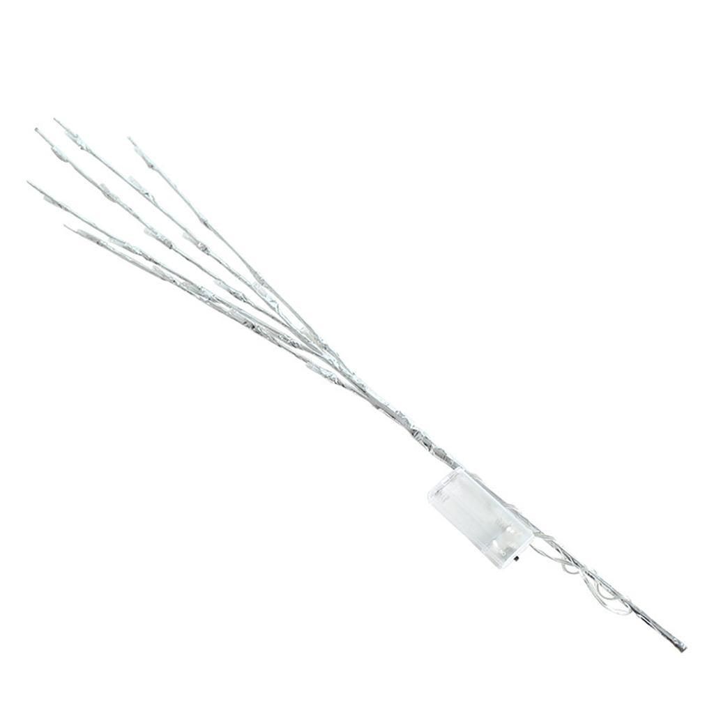 

(Никита) Светодиодная лампа-ветка с цветочным освещением, 20 лампочек, домашний декор для рождественской вечеринки и сада One Size серебряный