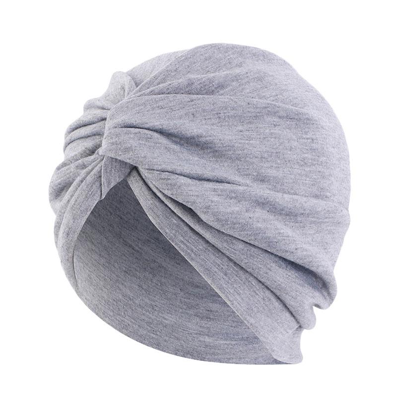 Однотонная высококачественная закрученная шапка Этнический баоту шарф Мусульманский головной платок Шапочки Однотонная женская шапка-платок One Size