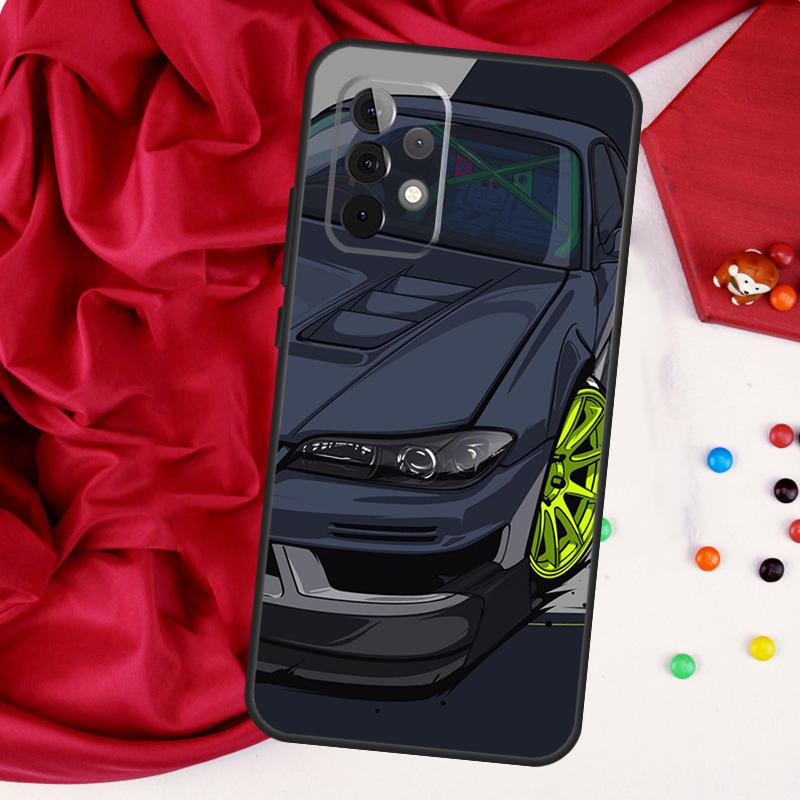 JDM Drift Car S13 S14 S15 Case For Samsung Galaxy A54 A34 A14 A53 A52 A51 A71 A13 A23 A33 A73 A12 A22 A32 Cover Funda