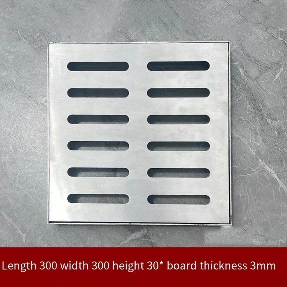 Heavy Duty 201 Stainless Steel Floor Drain Cover Double Row Hole Design for Rapid Drainage and Clogging Prevention