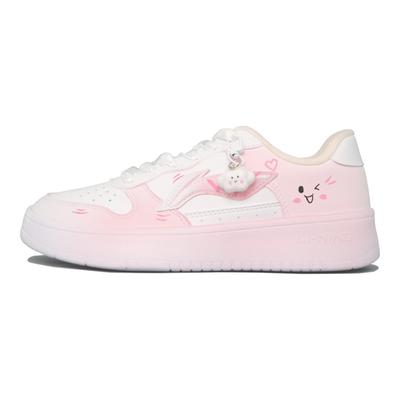 Li Ning Floating Boat Synthetic Leather Cushioning Abrasion Resistant Low Top Skateboard Shoes Women's AGCS420-6(Team1828-)
