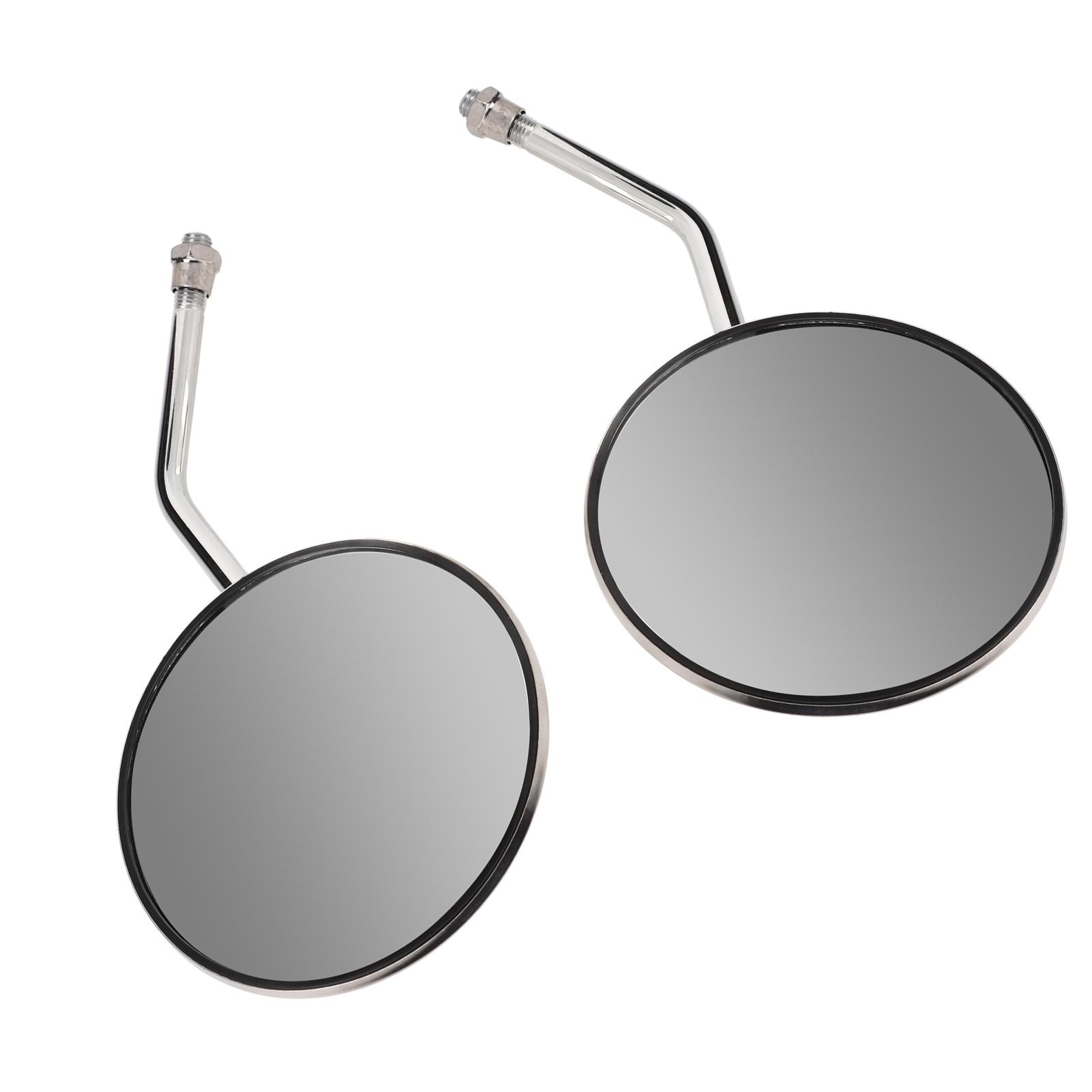 

2PCS Motorcycle Rear View Mirror Stainless Steel High Definition Clear View Replacement for Suzuki Gn125