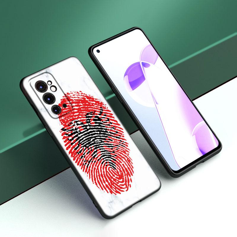 Albania Flag Black Silicone Phone Case For OnePlus 9R 10R 11R 12R ACE 2 Pro 2V 3V Nord CE 2 3 Lite 4 N10 N20 N30 SE 5G