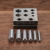Round Hole Hole Puncher 7 Holes Punch Disc Craft Fixture Punch Die  Coin Making