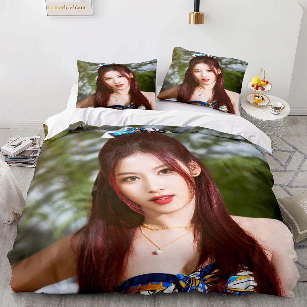 Korean actress Bedding Set Single Twin Full Queen King Size beautiful Bed Set Aldult Kid Bedroom Duvetcover Sets 3D Print 032