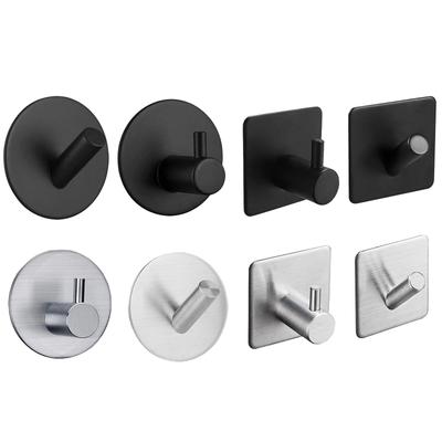 Kein Stanzen Einzelhaken mit Kleberückseite 304 Edelstahl Wandhaken Kleiderbügel Für Küche Badezimmer