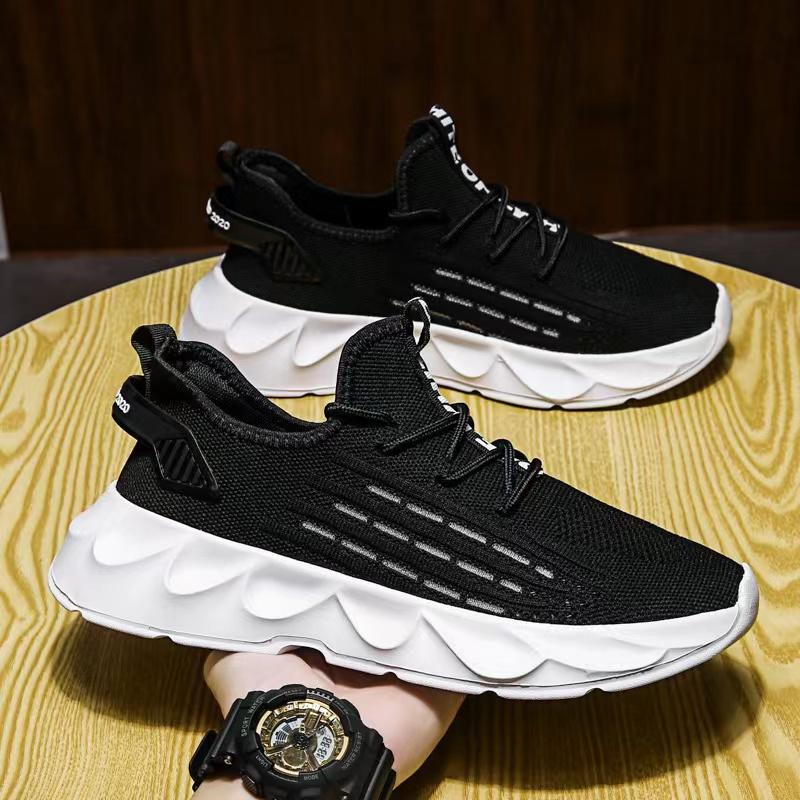 

Fashion 2025 Fashion Men Sneakers Mesh Casual Shoes Lac-up Men Shoes Lightweight Vulcanize Shoes Walking Sneakers White Black Cheap 39