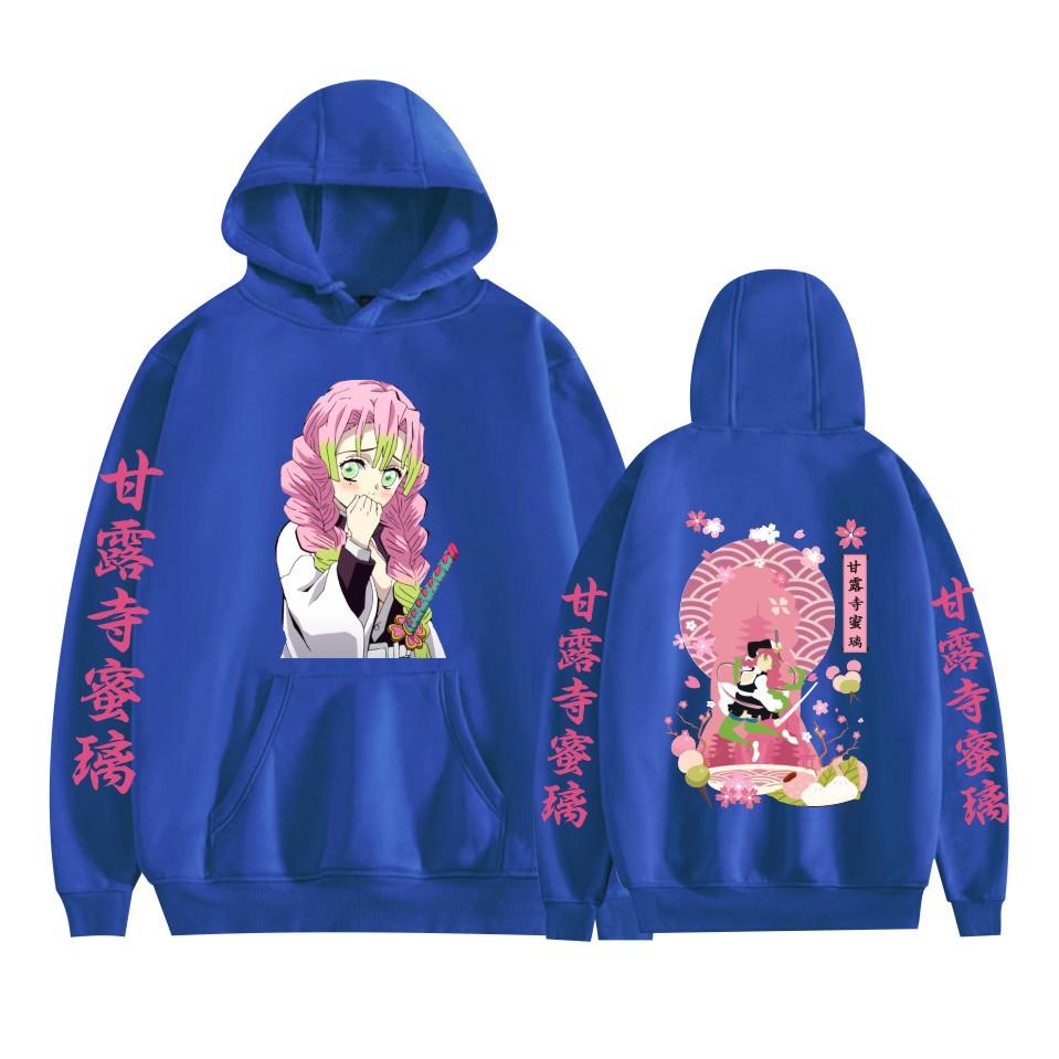 Kanroji Mitsuri Japonské Anime Mikina Svetr Unisex Podzim Zima Fleece Streetwear Topy