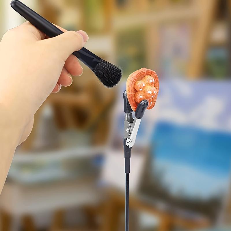 Model Painting Stand Base Holder With 10 Magnetic Alligator Clips Sticks Set Flexible Modeling Tools For Airbrush Model Crafting