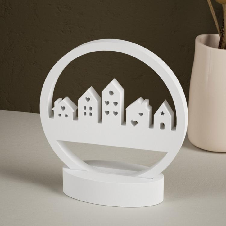 Runde Haus Silikonformen mit Basisformen für Gipsdekorationen, Kranz Silikonformen mit Basisformen