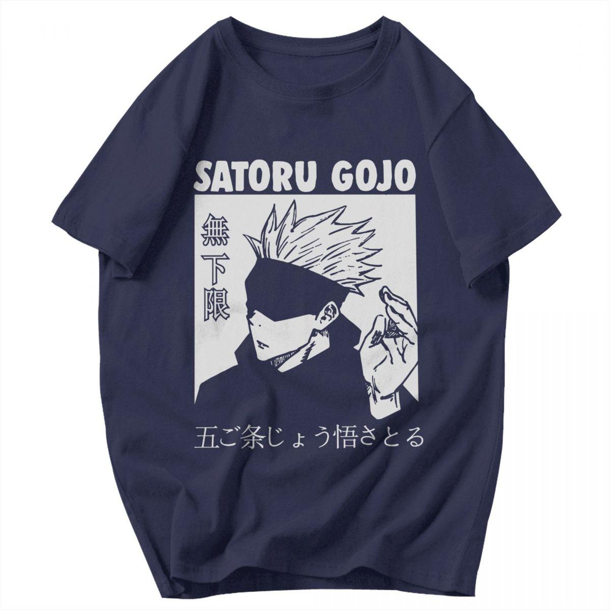 

Men T Shirt Satoru Gojo Anime Jujutsu Kaisen Summer Y2K Graphic Quality Unisex Clothing T Shirts 4XL